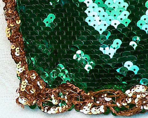 green sequin two piece